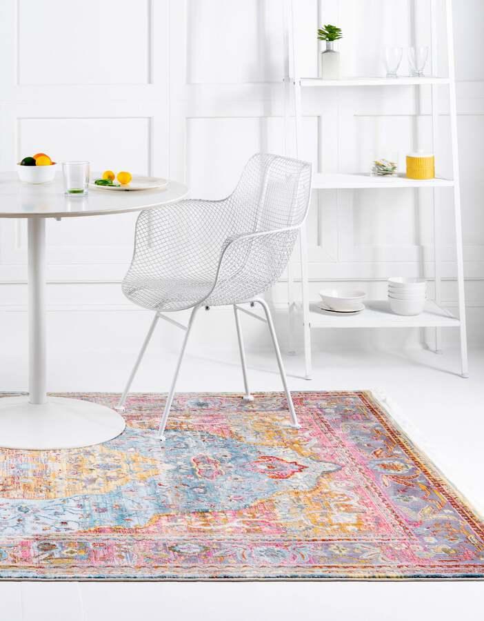 Unique Loom Indoor Rugs - Baracoa Border 10x13 Multi & Blue