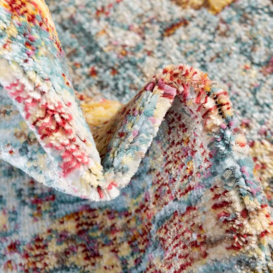 Unique Loom Indoor Rugs - Baracoa Border 10x13 Multi & Blue