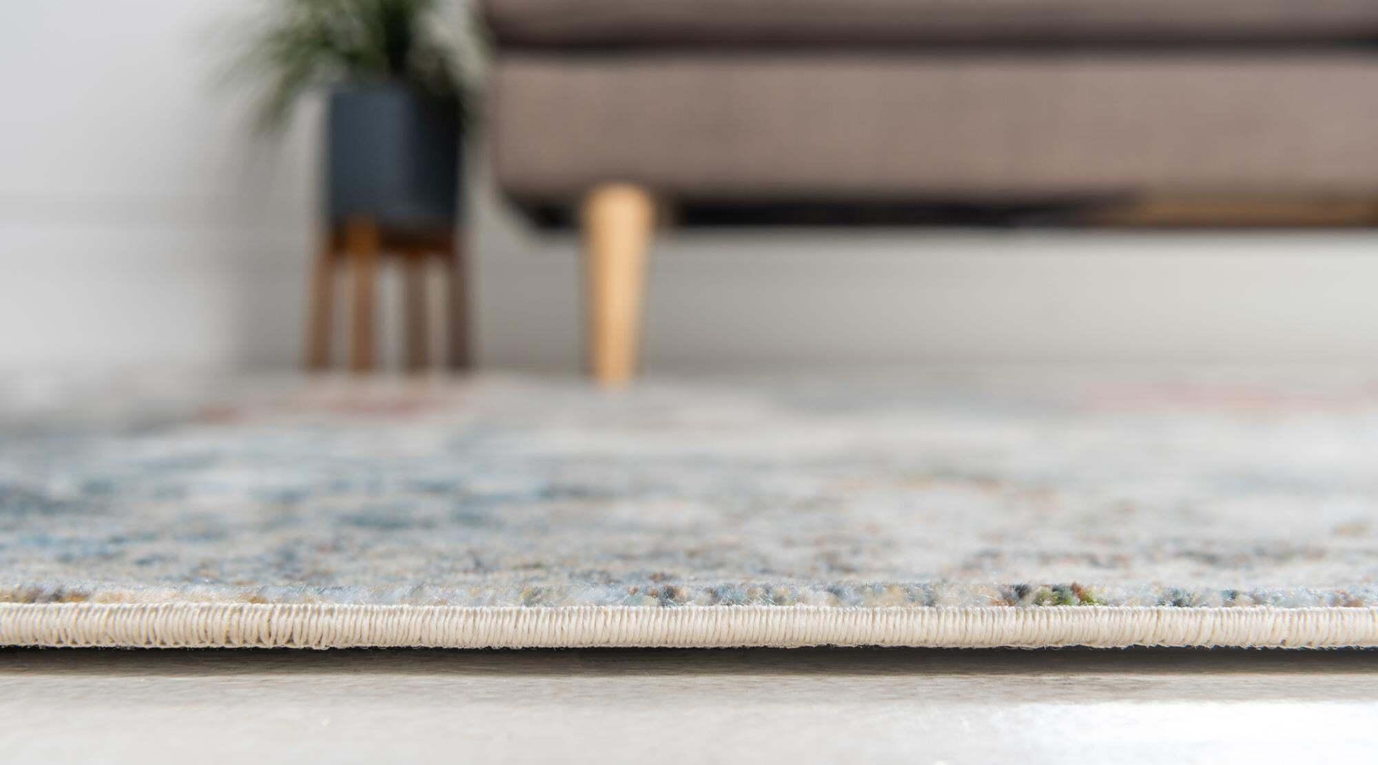 Unique Loom Indoor Rugs - Baracoa Medallion 8x10 Rug Ivory & Multicolor