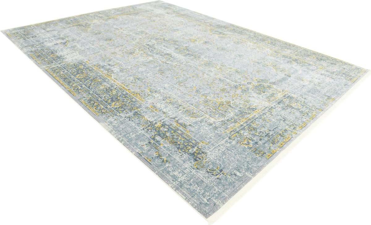 Unique Loom Indoor Rugs - Baracoa Modern 10x13 Rectangular Rug Gray