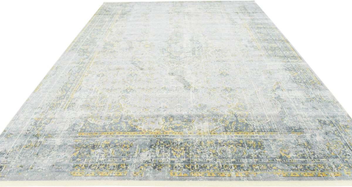 Unique Loom Indoor Rugs - Baracoa Modern 10x13 Rectangular Rug Gray