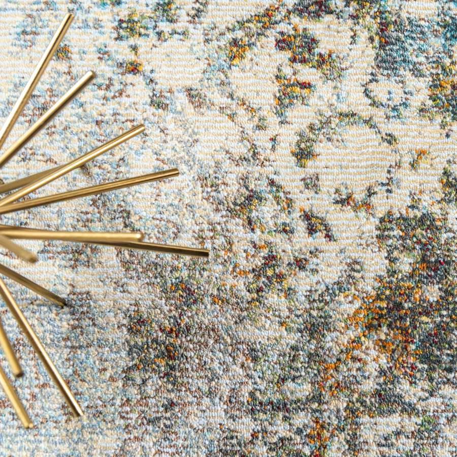 Unique Loom Indoor Rugs - Baracoa Modern 10x13 Rectangular Rug Ivory