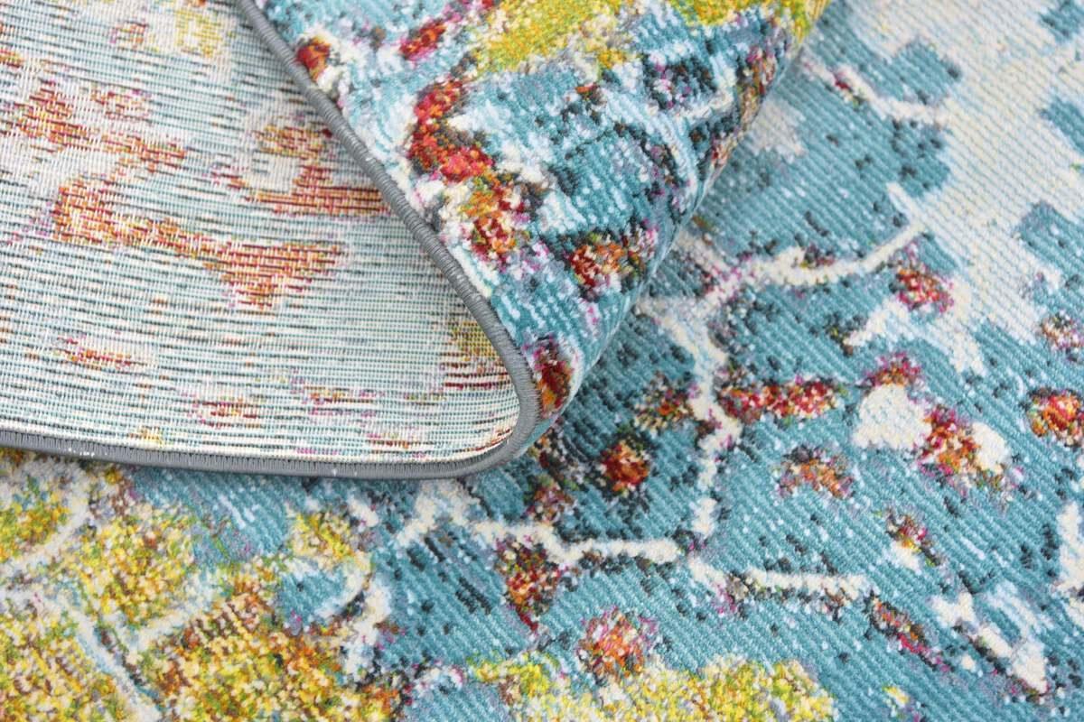 Unique Loom Indoor Rugs - Baracoa Modern 10x13 Rectangular Rug Teal
