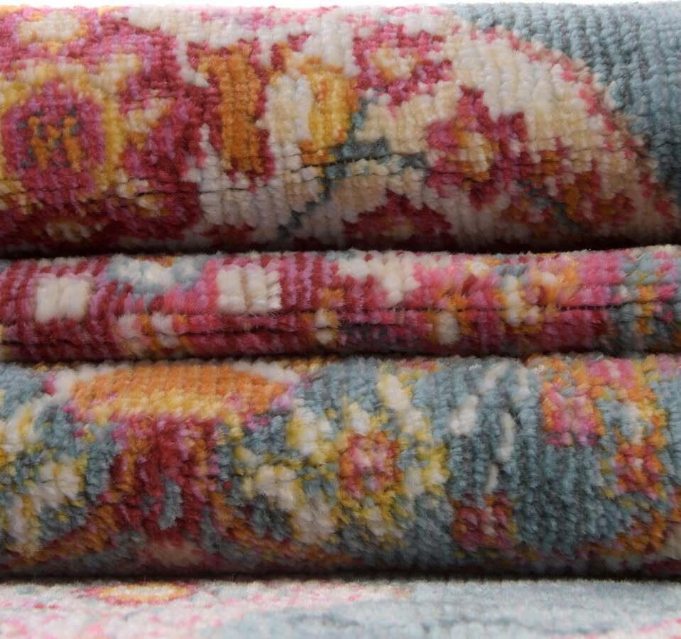Unique Loom Indoor Rugs - Baracoa Modern 10x13 Rectangular Rug Turquoise