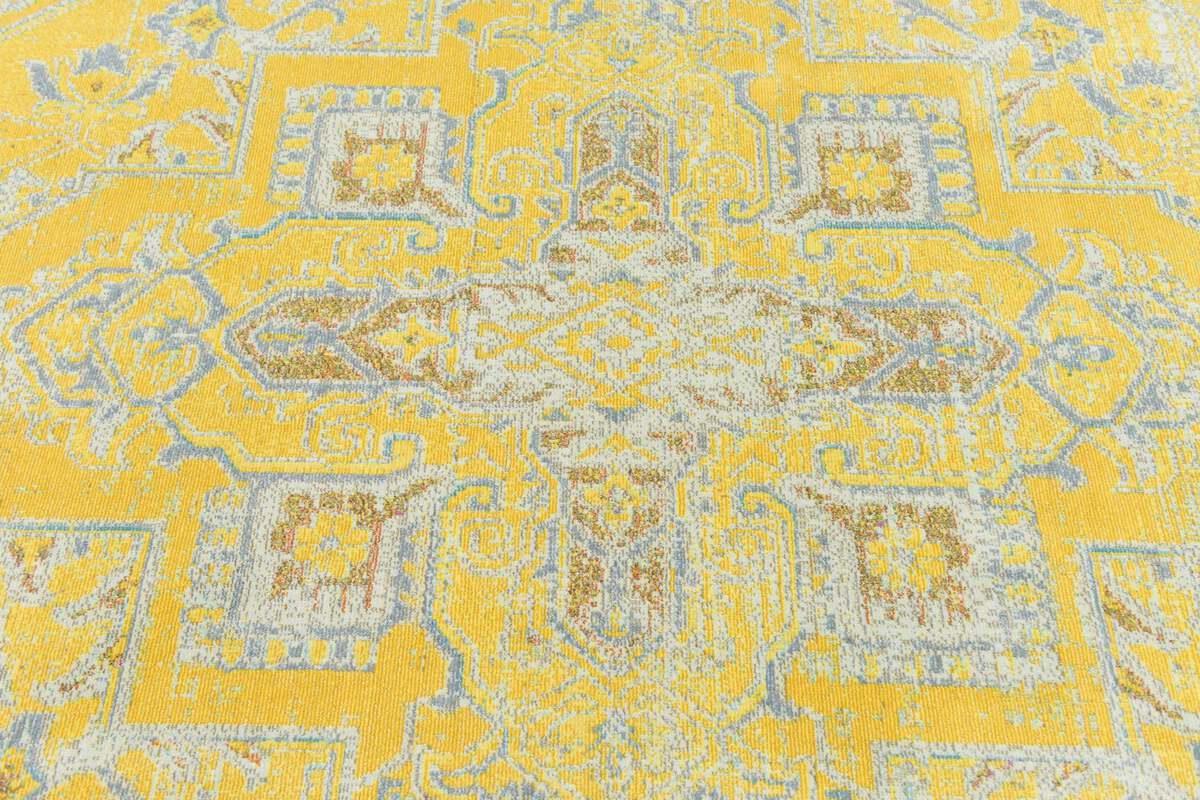 Unique Loom Indoor Rugs - Baracoa Modern 10x13 Rectangular Rug Yellow