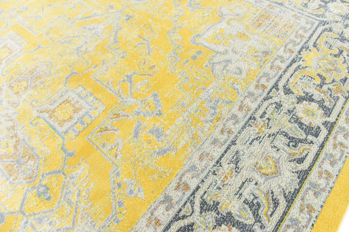 Unique Loom Indoor Rugs - Baracoa Modern 10x13 Rectangular Rug Yellow