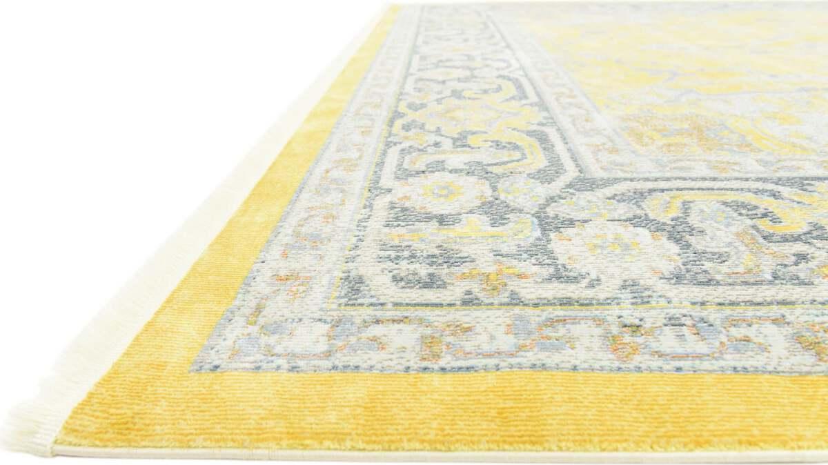 Unique Loom Indoor Rugs - Baracoa Modern 10x13 Rectangular Rug Yellow