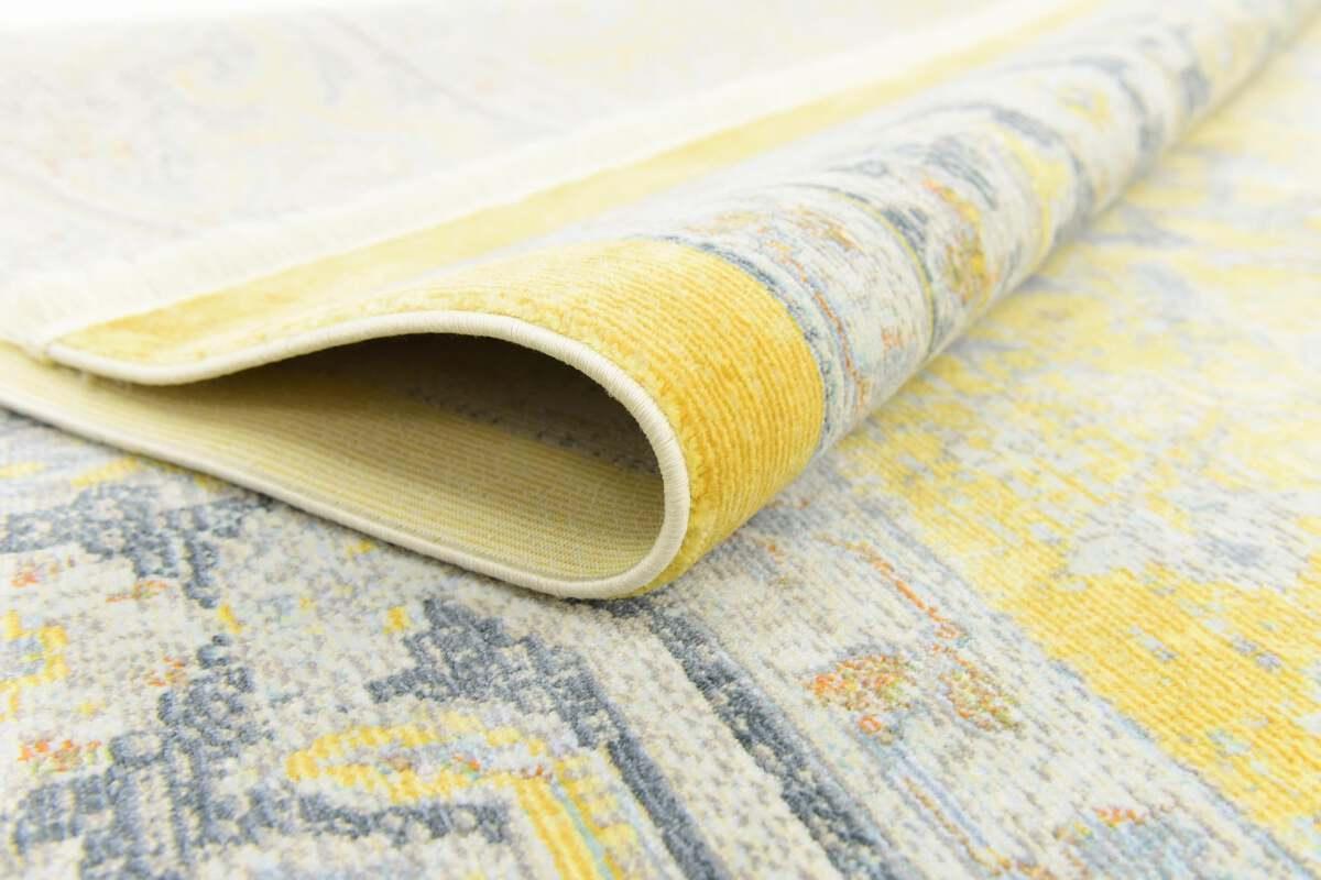 Unique Loom Indoor Rugs - Baracoa Modern 10x13 Rectangular Rug Yellow