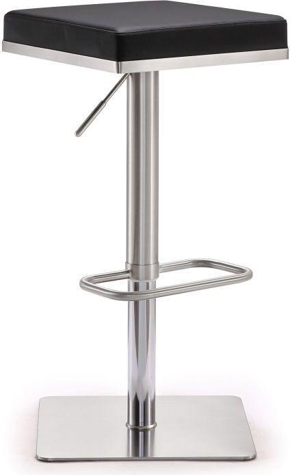 Tov Furniture Barstools - Bari Black Stainless Steel Adjustable Barstool