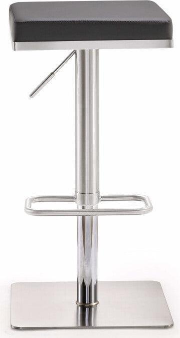 Tov Furniture Barstools - Bari Gray Stainless Steel Adjustable Barstool