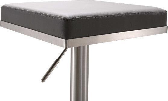 Tov Furniture Barstools - Bari Gray Stainless Steel Adjustable Barstool