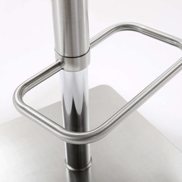 Tov Furniture Barstools - Bari Gray Stainless Steel Adjustable Barstool