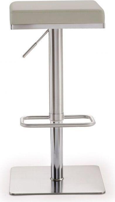 Tov Furniture Barstools - Bari Light Grey Stainless Steel Barstool