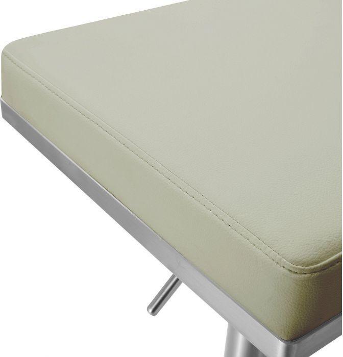 Tov Furniture Barstools - Bari Light Grey Stainless Steel Barstool