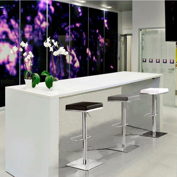 Tov Furniture Barstools - Bari Light Grey Stainless Steel Barstool