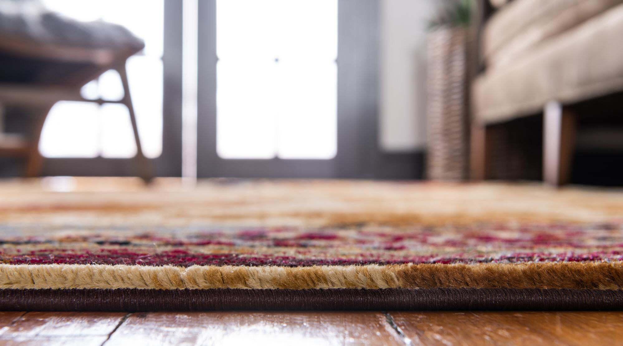 Unique Loom Indoor Rugs - Barista Geometric Rectangular 8x10 Rug Beige & Brown
