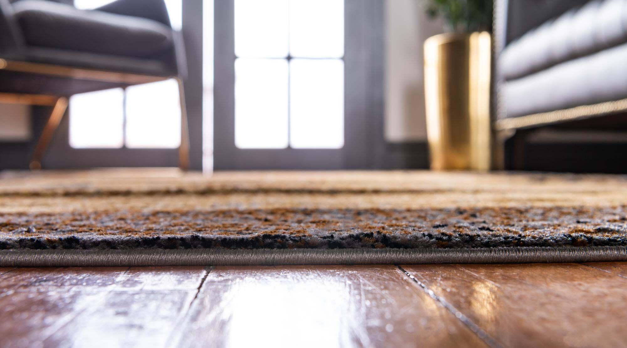 Unique Loom Indoor Rugs - Barista Rectangular 9x12 Rug Beige & Gray