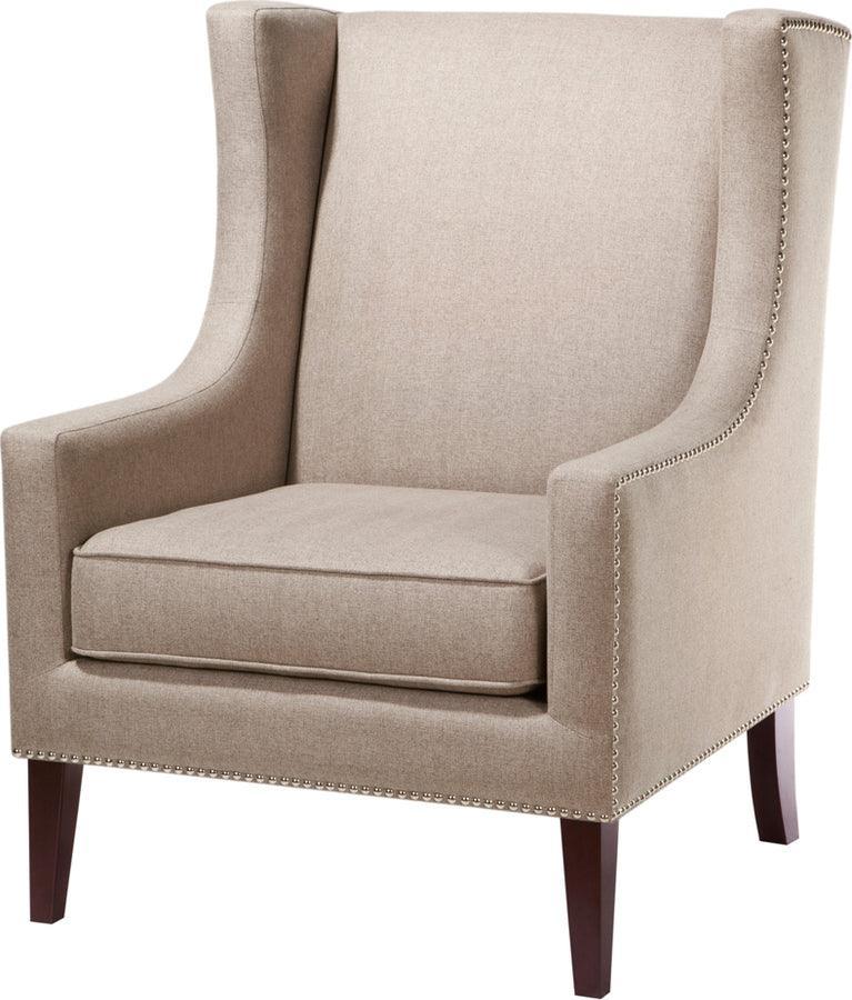 Olliix.com Accent Chairs - Barton Wing Chair Taupe