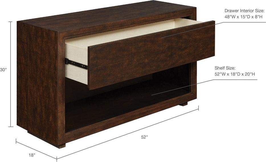 Olliix.com Consoles - Bay Console Table Dark Mahogany