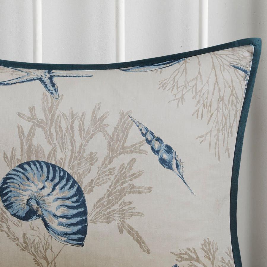 Olliix.com Comforters & Blankets - Bayside 7 Piece Comforter Set Blue Queen