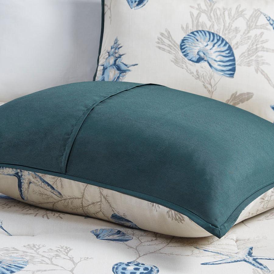 Olliix.com Comforters & Blankets - Bayside Casual 7 Piece Comforter Set Blue Cal King