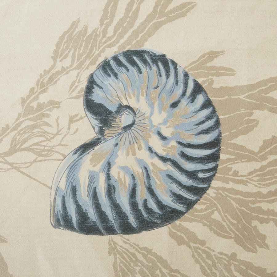 Olliix.com Curtains - Bayside Coastal Printed Valance 50x18" Navy