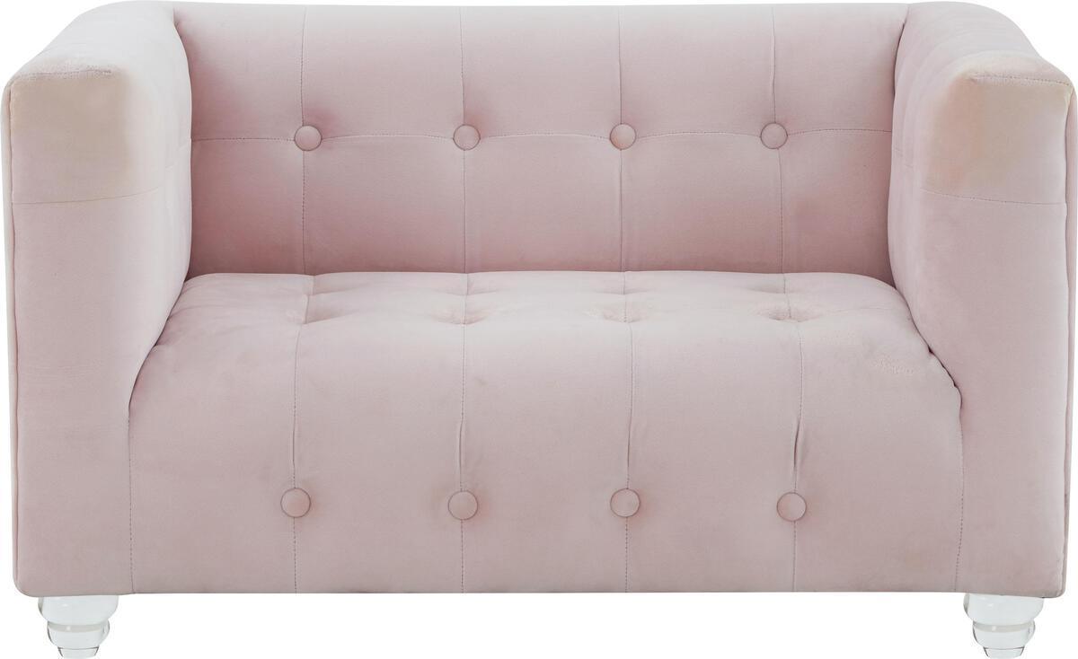 Tov Furniture Dog Beds - Bea Blush Velvet Pet Bed