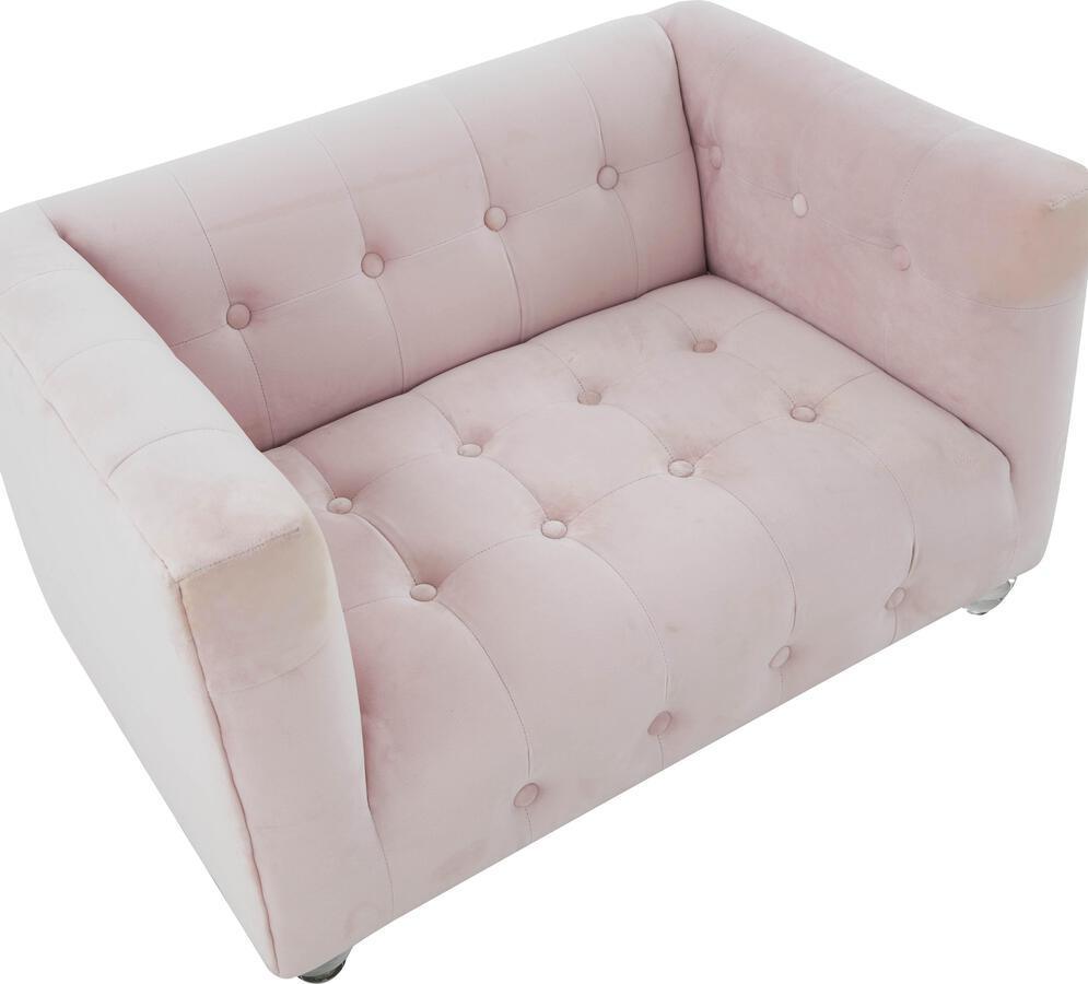 Tov Furniture Dog Beds - Bea Blush Velvet Pet Bed