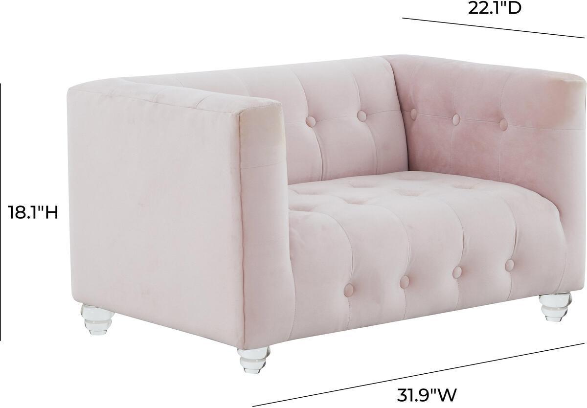 Tov Furniture Dog Beds - Bea Blush Velvet Pet Bed