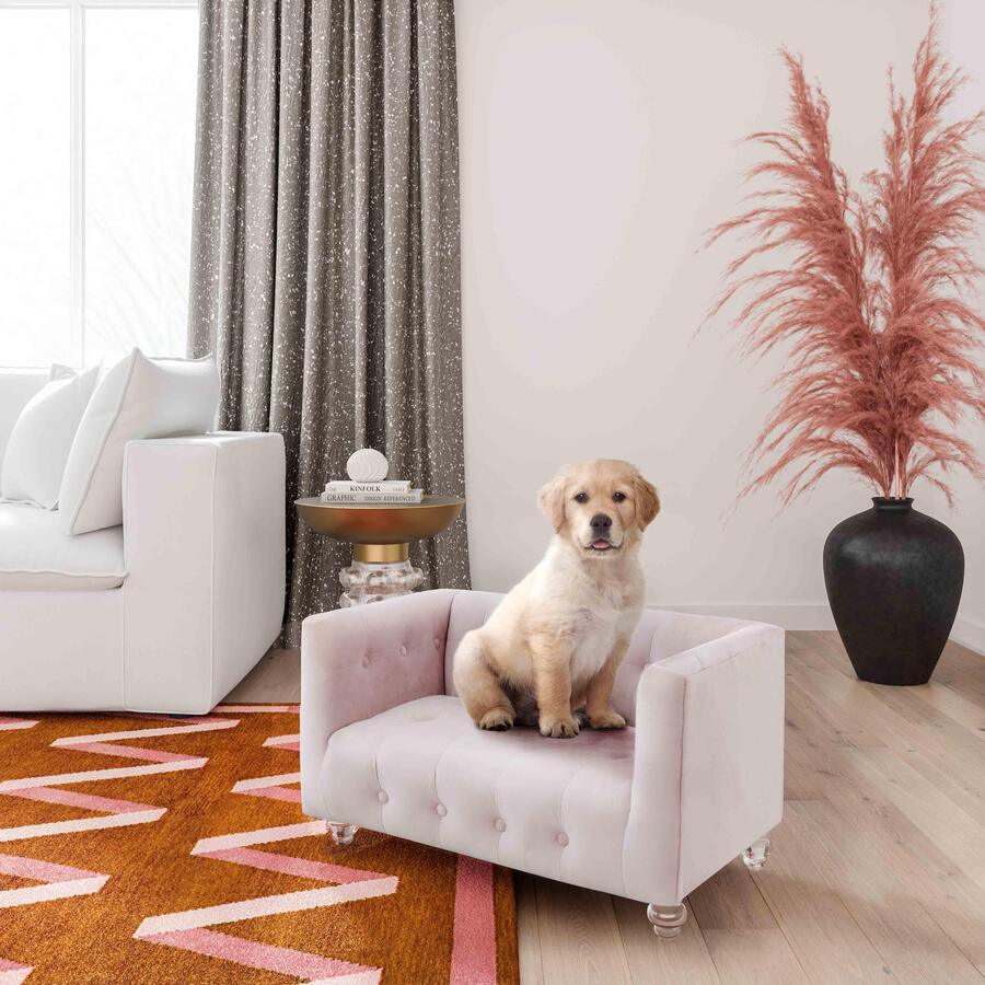 Tov Furniture Dog Beds - Bea Blush Velvet Pet Bed