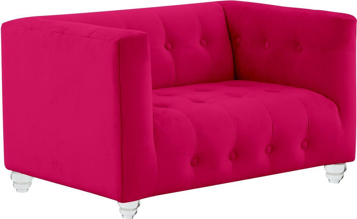 Tov Furniture Dog Beds - Bea Hot Pink Velvet Pet Bed