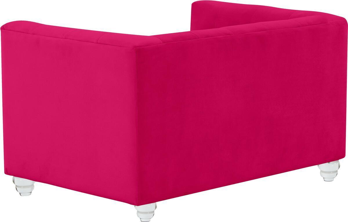 Tov Furniture Dog Beds - Bea Hot Pink Velvet Pet Bed