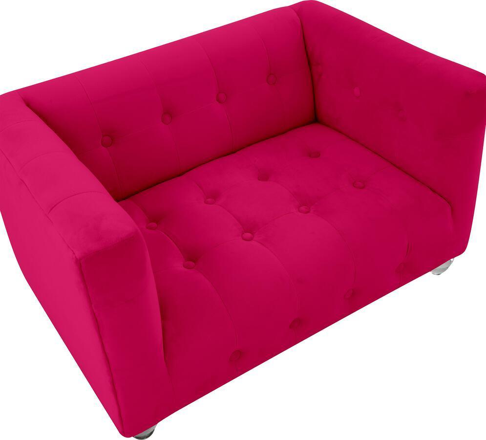 Tov Furniture Dog Beds - Bea Hot Pink Velvet Pet Bed