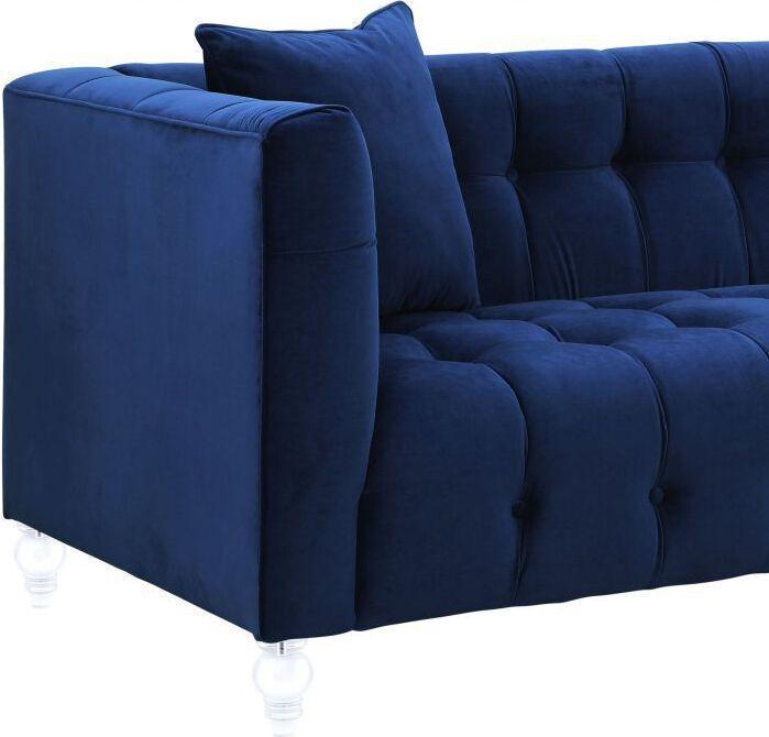 Tov Furniture Sofas & Couches - Bea Navy Velvet Sofa