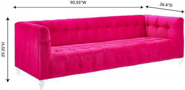 Tov Furniture Sofas & Couches - Bea Pink Velvet Sofa