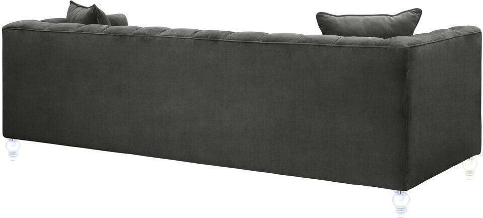 Bea Velvet Sofa Gray Elegant