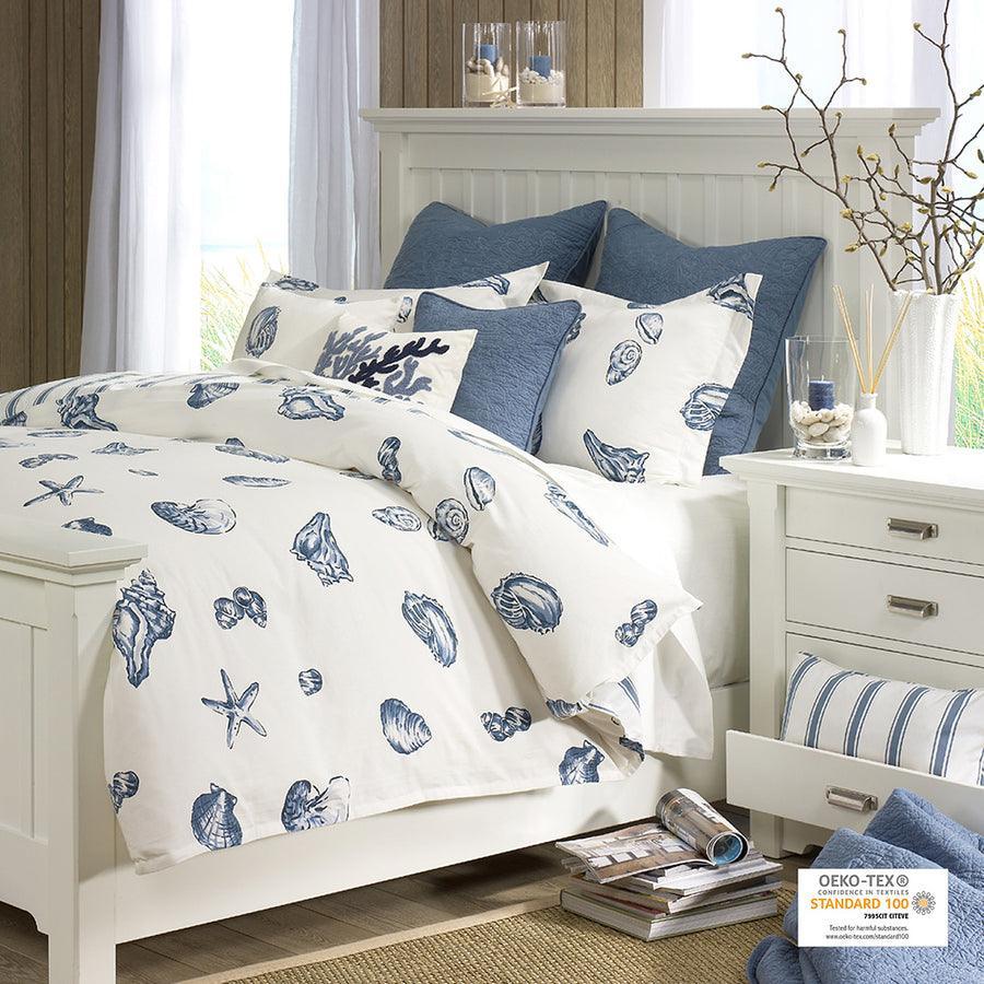 Olliix.com Duvet & Duvet Sets - Beach Full/Queen House Duvet Cover Set Blue