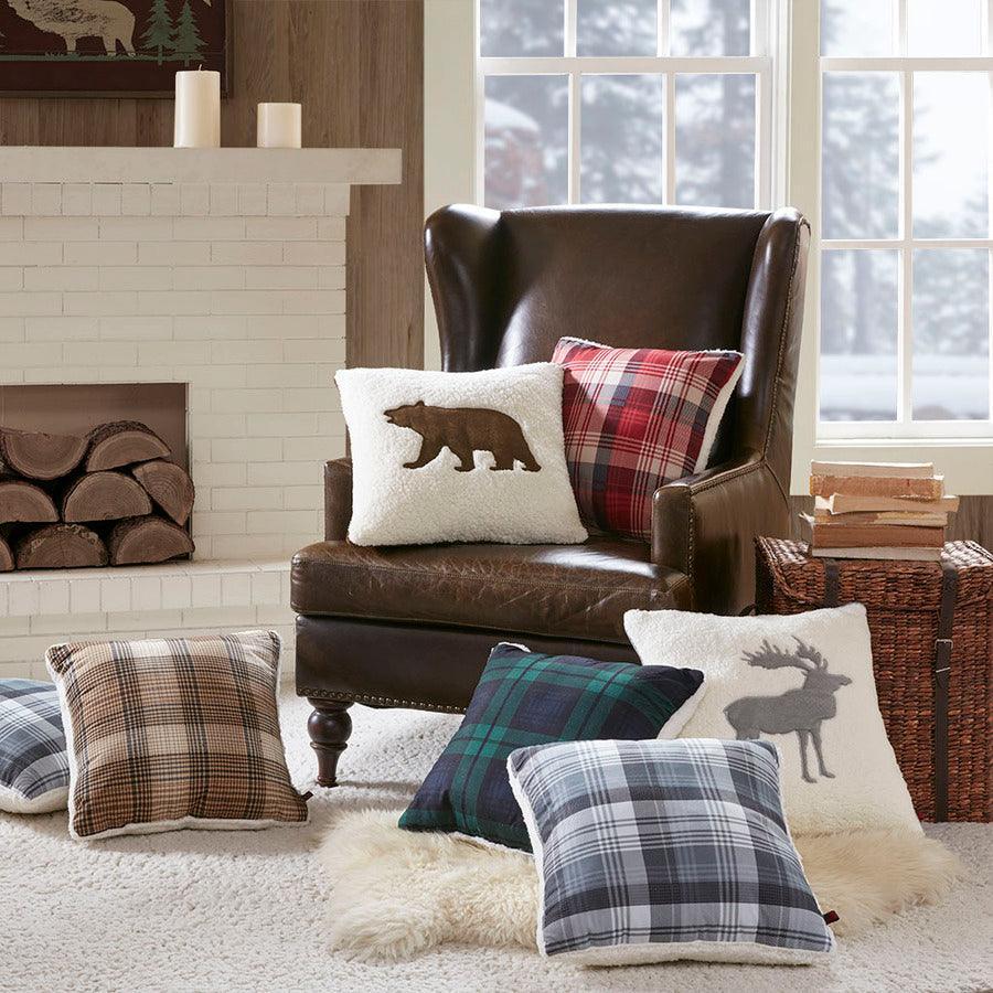 Olliix.com Pillows & Throws - Bear Square Berber Pillow White