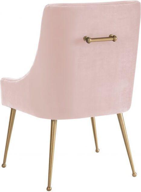 Tov Furniture Accent Chairs - Beatrix Blush Velvet Side Chair