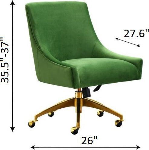 Tov Furniture Task Chairs - Beatrix Office Swivel Chair Green