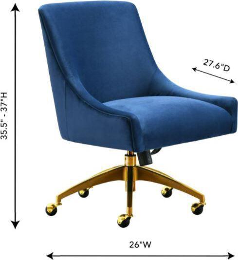 Tov Furniture Task Chairs - Beatrix Office Swivel Chair Navy