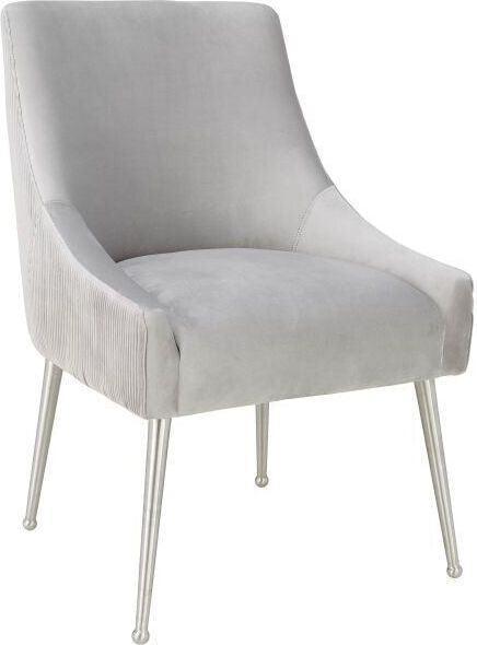 Tov Furniture Dining Chairs - Beatrix Pleated Dining Chair Light Gray