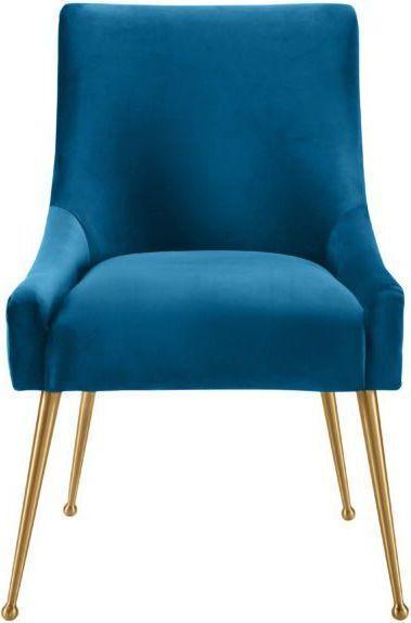Tov Furniture Dining Chairs - Beatrix Pleated Dining Side Chair Navy