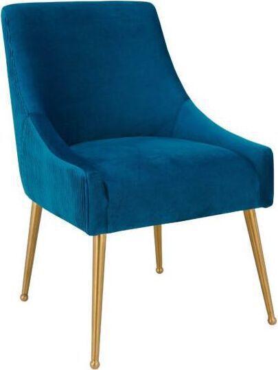 Tov Furniture Dining Chairs - Beatrix Pleated Dining Side Chair Navy