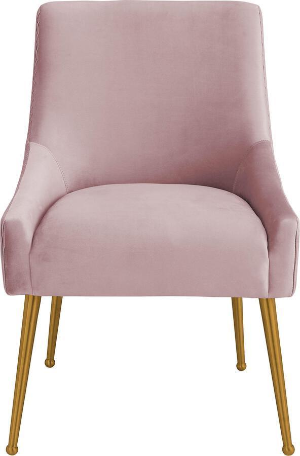 Tov Furniture Dining Chairs - Beatrix Pleated Mauve Velvet Side Chair