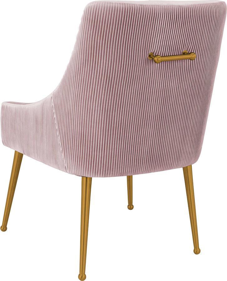 Tov Furniture Dining Chairs - Beatrix Pleated Mauve Velvet Side Chair