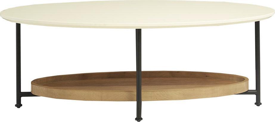 Olliix.com Coffee Tables - Beaumont Coffee Table White & Natural