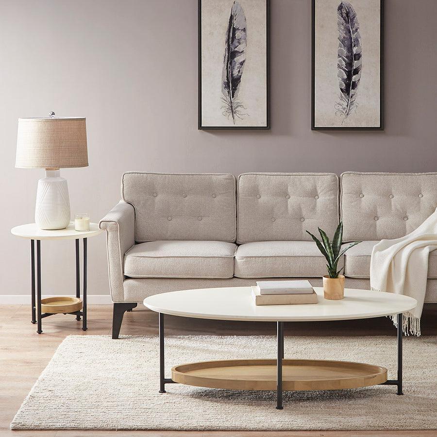 Olliix.com Coffee Tables - Beaumont Coffee Table White & Natural