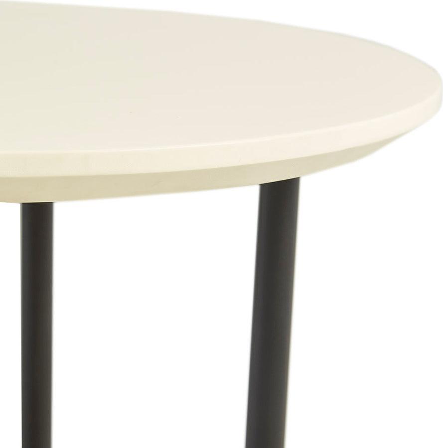 Olliix.com Side & End Tables - Beaumont Modern/Contemporary End Table 20"W x 20"D x 21"H White & Natural