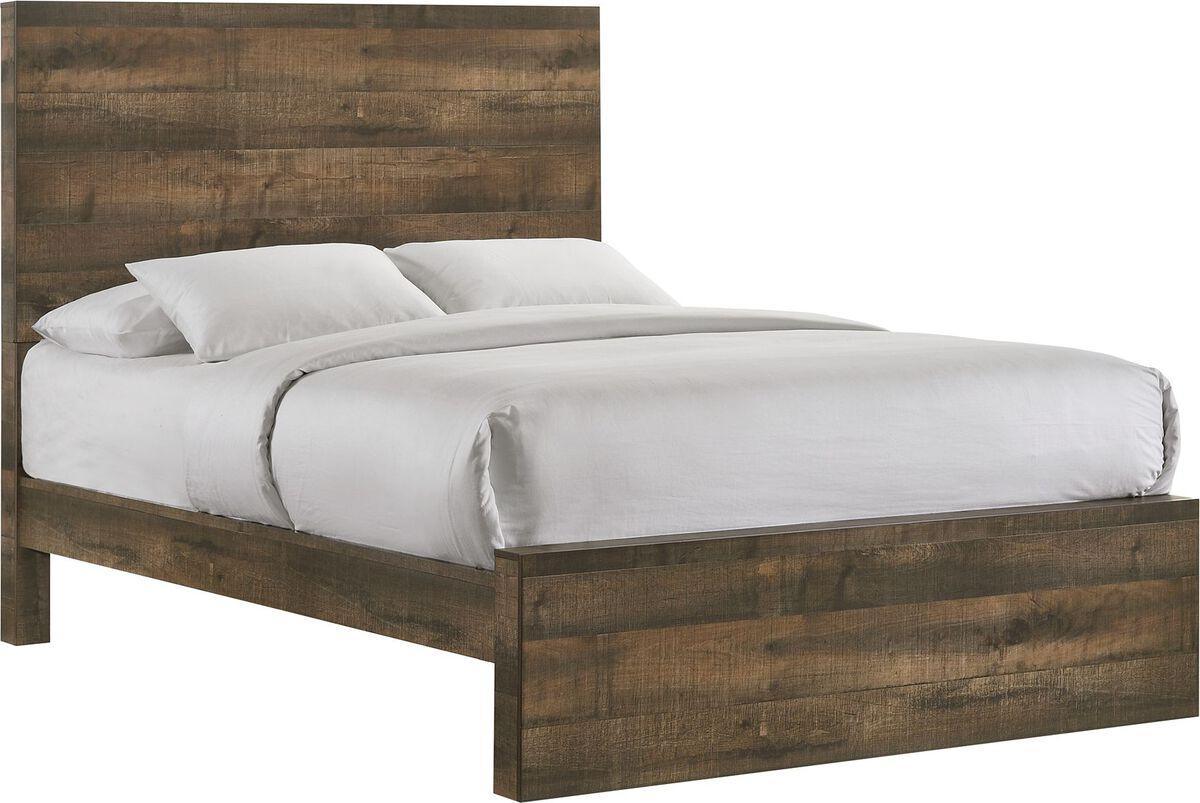 Elements Bedroom Sets - Beckett Full Panel 4PC Bedroom Set Walnut